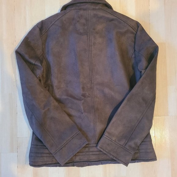 NWT Women's Brown Faux Suede Jacket - Large - Picture 2 of 6